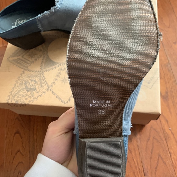 NWOT Free People Cute Blue Mules Size 8 Clogs Slip-on - Picture 4 of 4